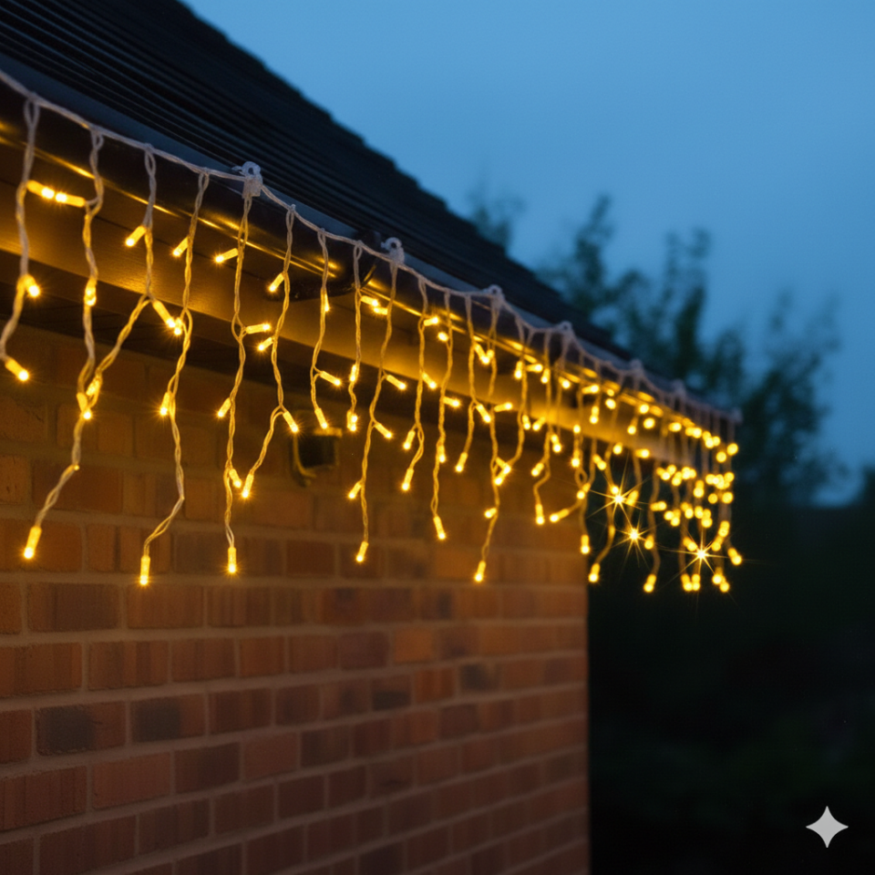 Saçak Led IP65 2.5 Metre En 50x70x90 cm Sarkıt 105 Ledli Dış Mekan Dekoratif Aydınlatma