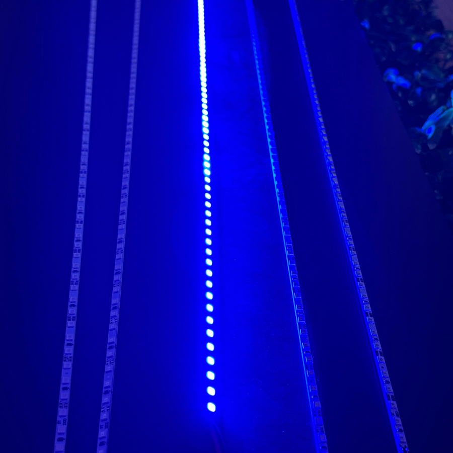 12 Volt 2835 SMD 120 LED 4 mm İnce Çubuk Bar LED Mavi
