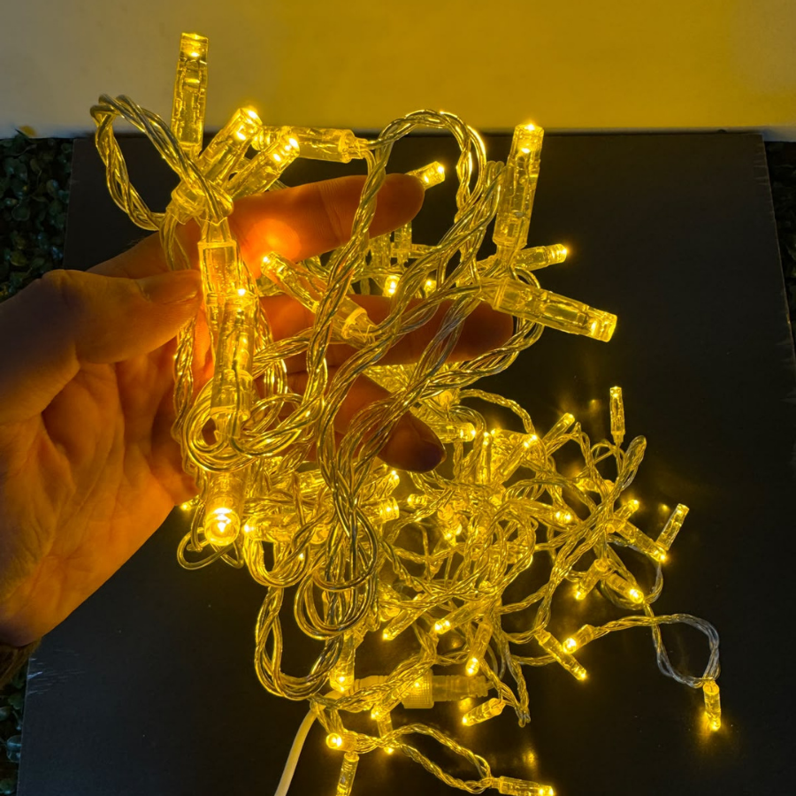Dış Mekan İp LED 10 Metre 100 LED 220V Şeffaf Kablo Gün Işığı